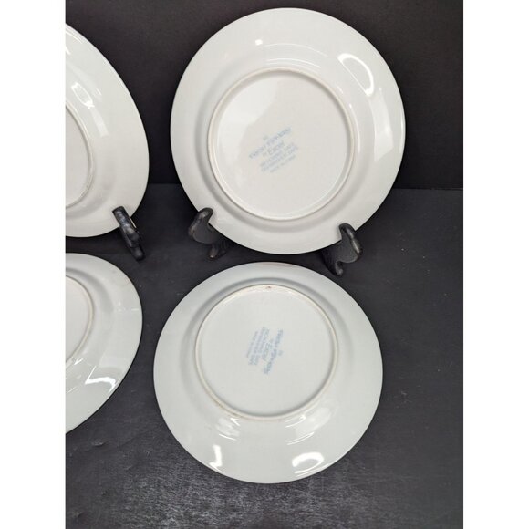 Fresh Flowers by Excel Iris Set of 4 Porcelain Floral 7 Inch Salad Plates - Picture 9 of 11